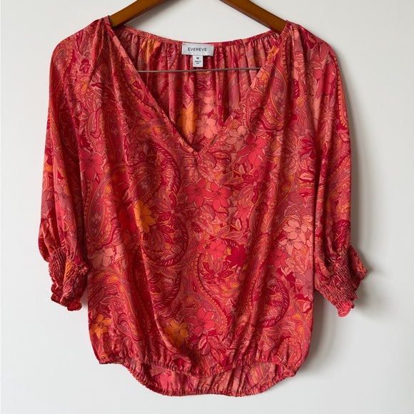 Evereve Paisley Boho Top - Picture 2 of 8
